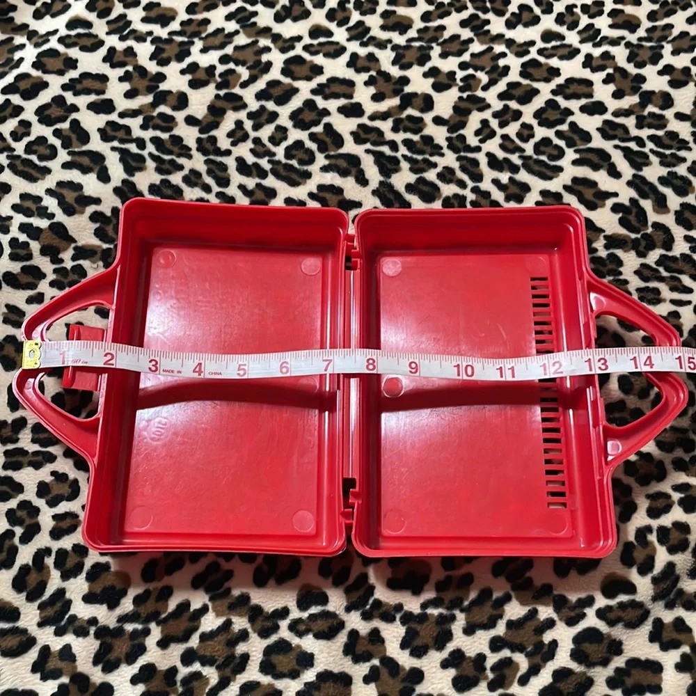 Vintage 1988 MCDONALDS Happy Meal Toy ❤️ On The Go Lunch Box Red Pencil Case 80s